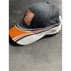 Vintage Nascar Hat Cap Snap Back Orange Black Tony Stewart Home Depot Joe Gibbs